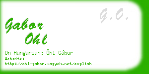gabor ohl business card
