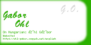 gabor ohl business card